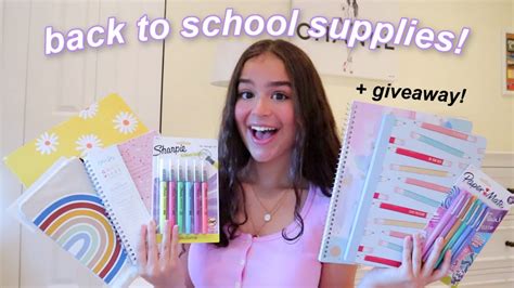 Back To School Supplies Haul 2020 Giveaway Youtube