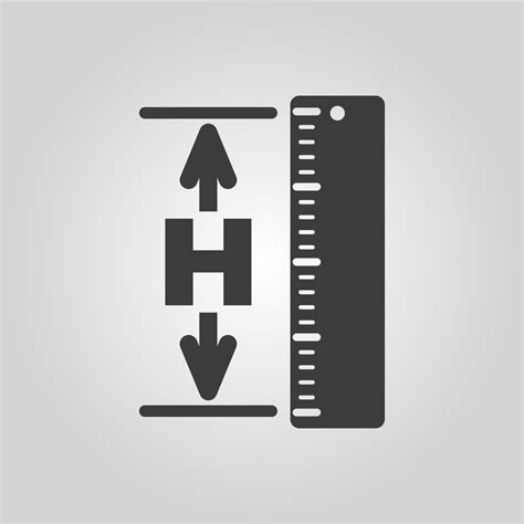 The Height Icon Altitude Elevation Level Hgt Symbol Flat Toramaster