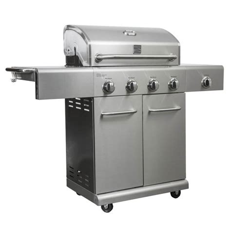 The btu (british thermal units) rating is a measurement of how much fuel the grill uses over a set amount of time. Kenmore 4 Burner 53000 BTU Stainless BBQ Propane Grill w ...