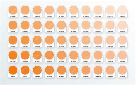 Premium Vector Shades Of Orange Color Palette With Hex