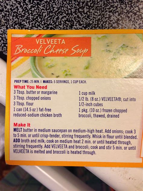 Velveeta Broccoli Cheese Soup I Will Double The Recipe And Add 1