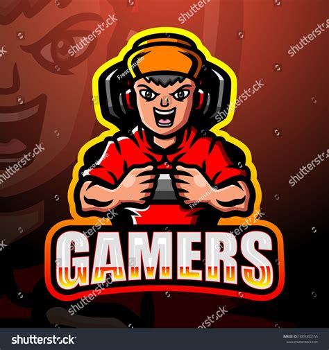 Gamer Boy Mascot Esport Logo Design Stock Vector Royalty Free 1889300155