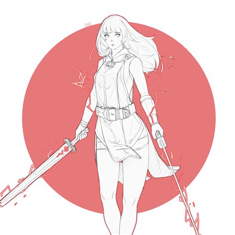Artstation Double Sword Girl