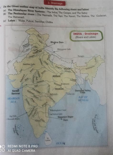 Map Based Question The Given Outline Map Of India Locate And Label The