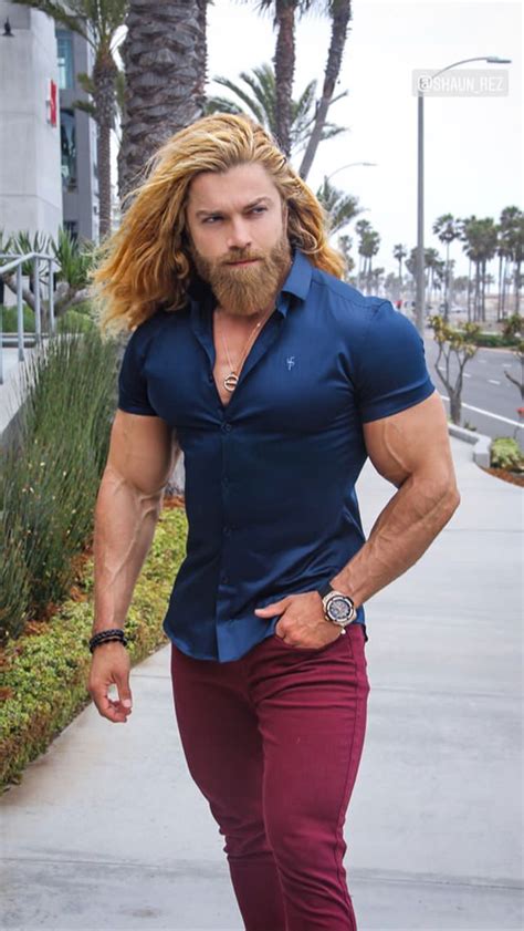 Long Hair And Beard With A Casual Look Hot Guys Fit Men Bodies Mens