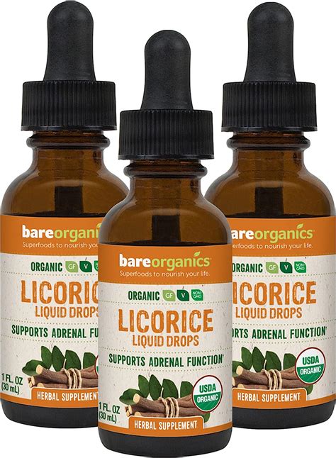 Amazon Com BareOrganics Licorice Root Liquid Drops 3 Pack Health