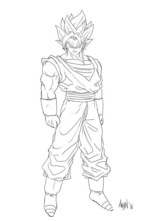 Some of the coloring page names are goku ultra instinct form dragon ball by metodz on deviantart ultra instinct goku lineart by victormontecinos on deviantart ultra goku realizes ultra instinct is the culmination of his martial arts training. Goku Super Saiyan Drawing at GetDrawings | Free download
