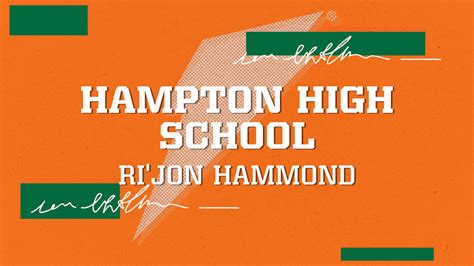 Hampton High School Rijon Hammond Highlights Hudl