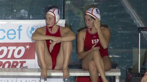 030 Spanish female hot sexy waterpolo team warming Femenino español