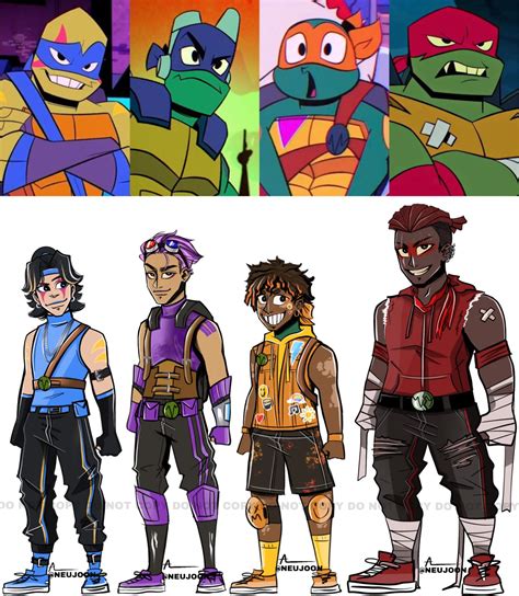 Human Version Of The Turtles Neujoon Teenage Mutant Ninja Turtles Amino