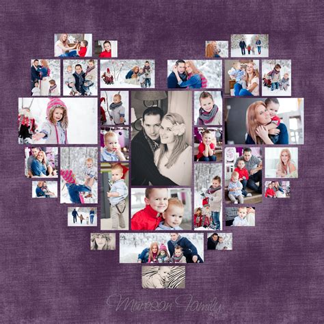 Heart Photo Collage Template Psd Free Download Free Printable Templates