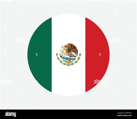 Mexico Round Country Flag Mexican Circle National Flag United Mexican