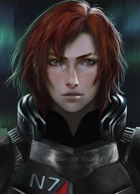 Commander Shepard Fan Art By Jennifer Manzanera Mass Effect Universe