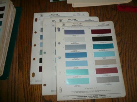 1963 1962 1961 Oldsmobile Ditzler Ppg Color Chip Paint Sample Ebay