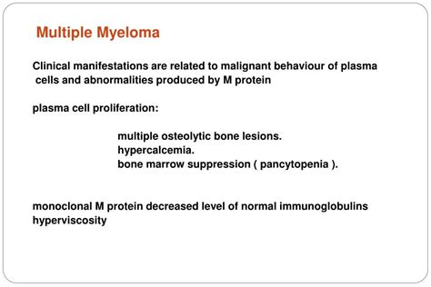 Ppt Multiple Myeloma Powerpoint Presentation Free Download Id780359