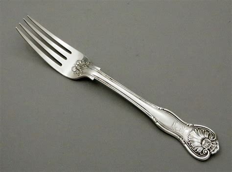 Six English Antique Silver Dinner Forks George Adams Kings Husk Crested