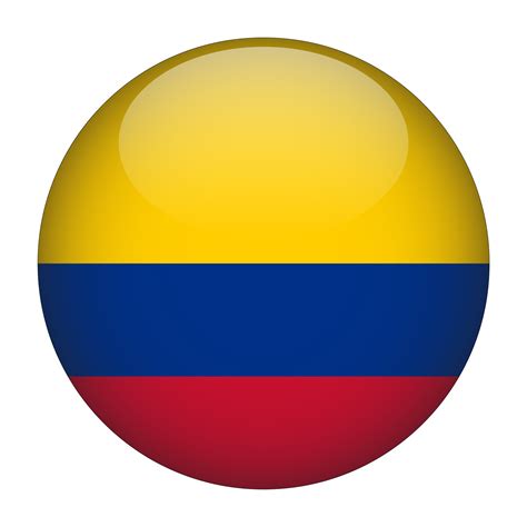 Bandera Redonda Colombia PNG Para Descargar Gratis