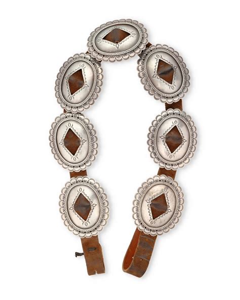 Lot A First Phase Style Navajodiné Silver Concho Belt