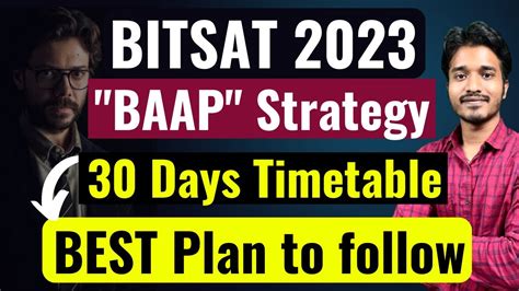 Bitsat 2023 30 Days Baap Time Table🔥 How To Score 300 In Bitsat 2023