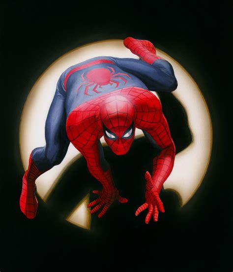 Spider Man Marvels Giclee On Canvas Signed By Alex Ross
