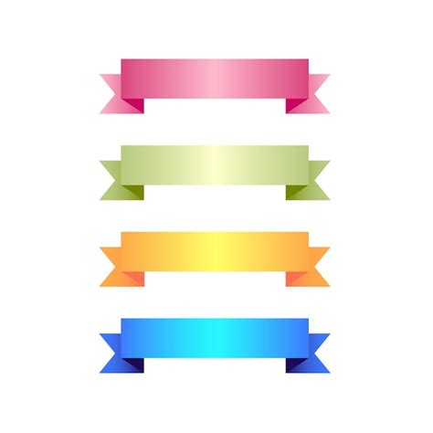 Premium Vector Colored Ribbons