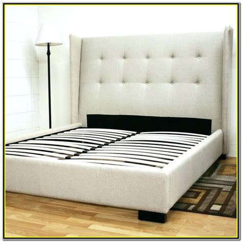 White Full Size Bed Frame With Headboard Bedroom Home Decorating