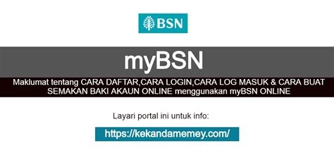Notify us here of any mybsn phishing website; myBSN:DAFTAR,LOGIN & SEMAKAN BAKI AKAUN ONLINE | KekandaMemey