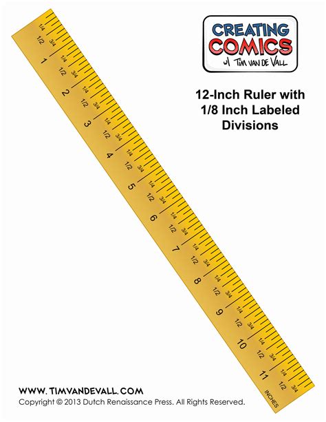 Printable Ruler Inches Actual Size Quarter Inch Print