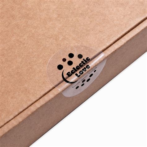 Personalised Clear Round Stickers Neon Ecommerce Packaging