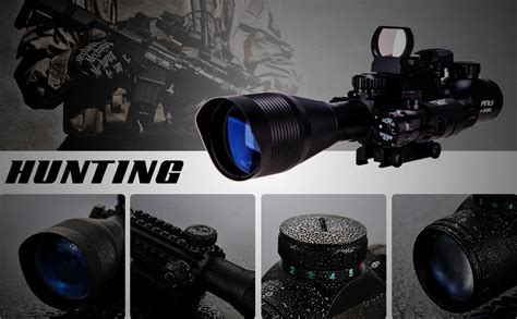 Pinty 4 12x50 Eg Hunting Rifle Scope Rangefinder Optics Combo With