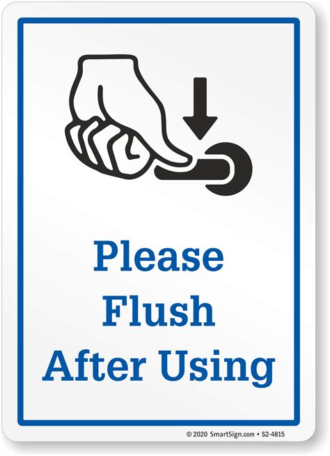 Please Flush Urinal Sign