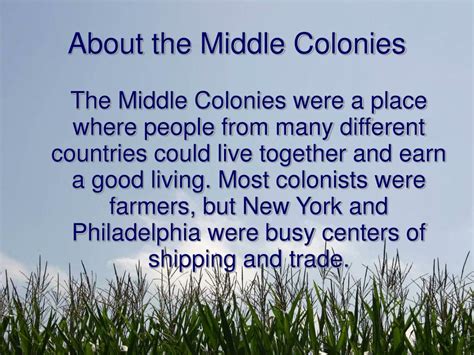 Ppt Middle Colonies Powerpoint Presentation Free Download Id827170