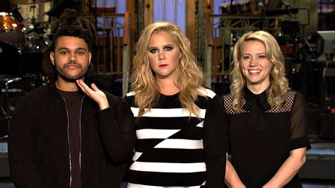 Watch Saturday Night Live Sneak Peek SNL Host Amy Schumer And The Weeknd Are Too Busy For Kate