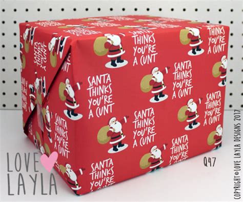 Santa Cunt Wrap Wrapping Paper Etsy Australia