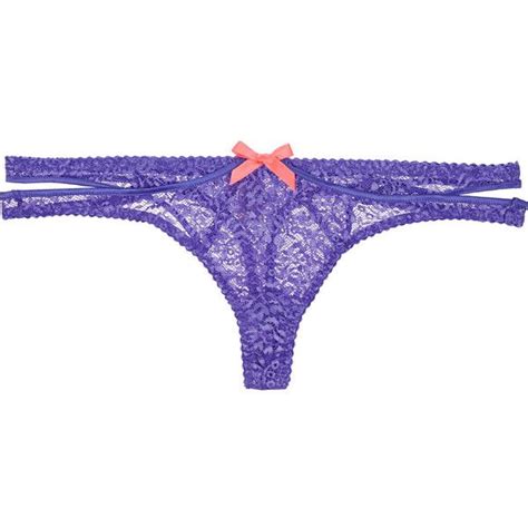 Agent Provocateur Rei Lace Thong 68 Liked On Polyvore Featuring