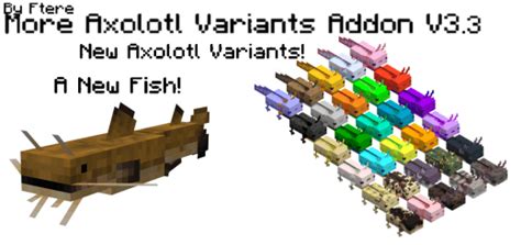 More Axolotl Variants Minecraft Addon