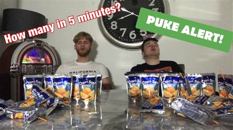 How Many Capri Suns Can We Drink In 5 Minutes Puke Alert Youtube