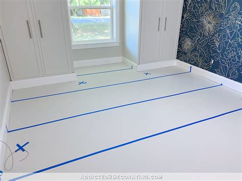 Diy Painted Hardwood Floor Offset Striped Design Part 1 Addicted