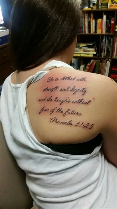 She Is Clothed In Strength And Dignity Tattoo TheaIonatan