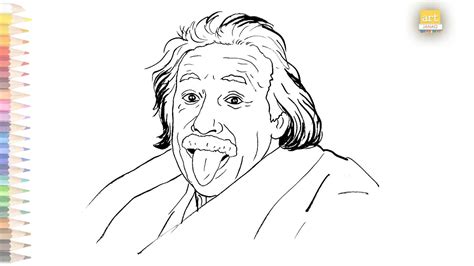 Albert Einstein Drawing Easy How To Draw Einstein Drawing Step By