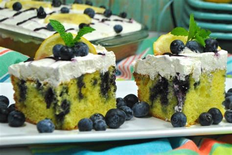 Lemon Blueberry Poke Cake Recipe Mommy Travels