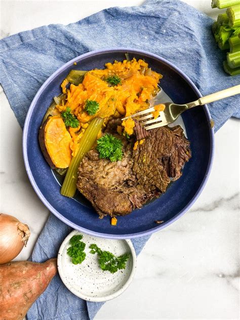 Beef (pot roast, steak, rump, round, chuck, blade or brisket) small chunks 15 / 450 gm / 1 lb beef (pot roast, steak, rump, round, chuck, blade or brisket) large chuncks 20 / 450 gm / 1 lb : Instant Pot Chuck Roast - Over the Spoon for