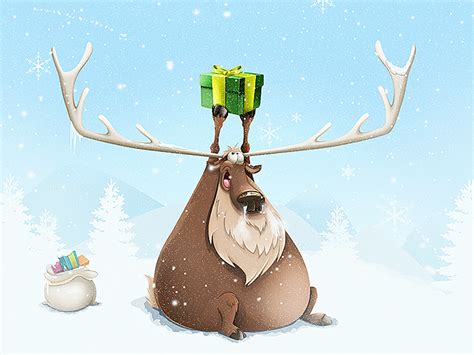 Fat Reindeer By Andra Popovici On Dribbble