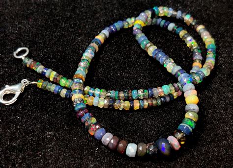 High Quality Ethiopian Opal Beaded Necklace Jewelry 51ct Etsy Uk