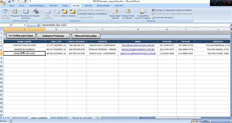 Planilha Cadastro De Clientes Em Excel Vba R 2099 Em
