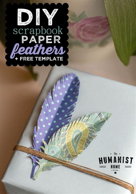 Diy Paper Feathers Tutorial Free Feather Template Our Humanist
