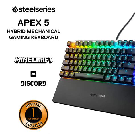 Steelseries Apex 5 Hybrid Mechanical Gaming Keyboard Lazada Singapore