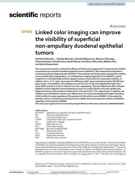 Pdf Linked Color Imaging Can Improve The Visibility Of Superficial