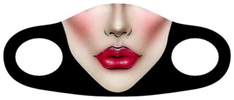 Red Lip Face Mask Etsy