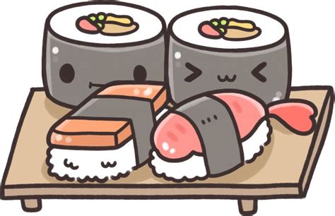 Cute Cartoon Food Sushi Cartoon Cute Kawaii Drawings